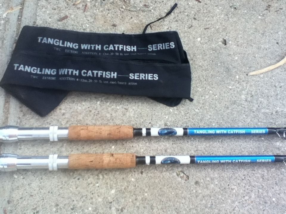 tangling with catfish rods