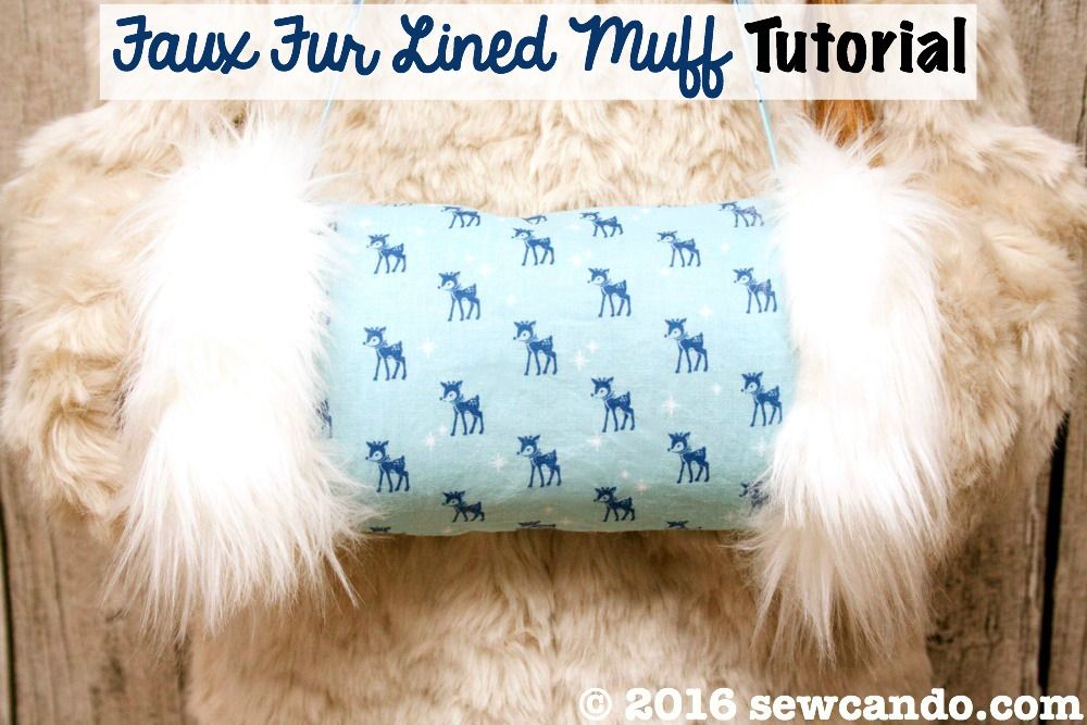  Faux fur muff