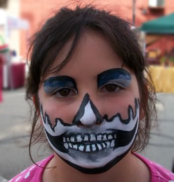 day of dead skull face paint. 100%. Day
