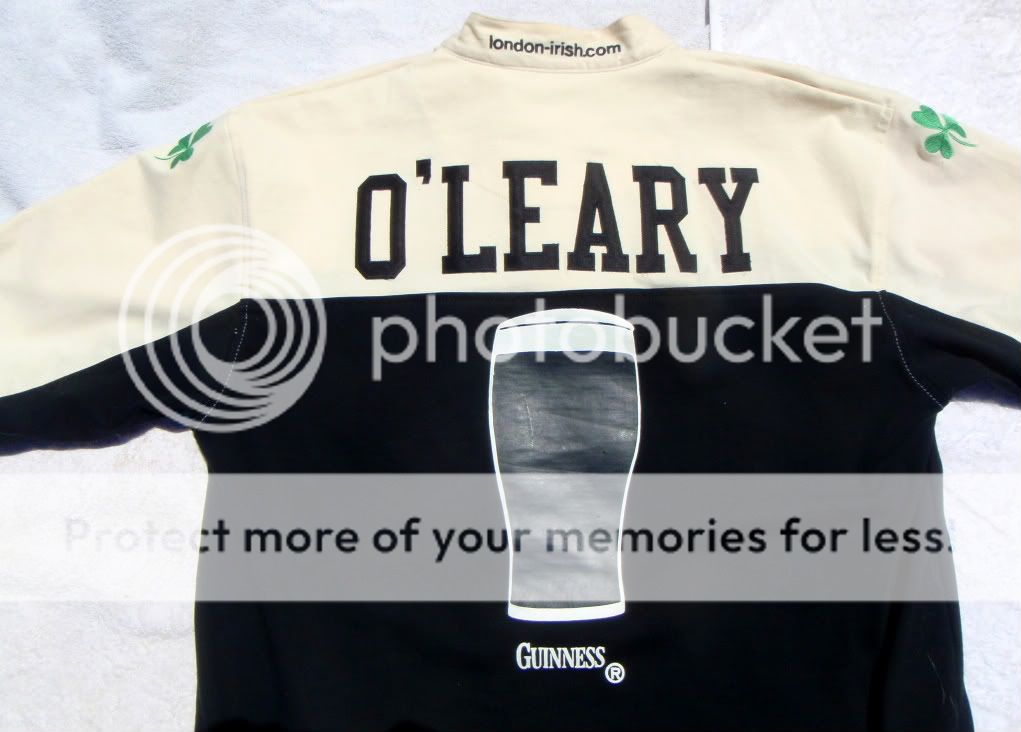 Kooga London Irish Guiness OLEARY Rugby Jersey Shirt  