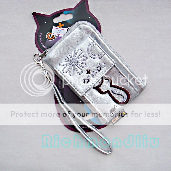 Cell Phone Ipod PDA Coin Case Pouch Bag Cat Animob  