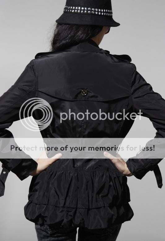 New Fashion Double breasted Bubble Trench Coat Jacket  