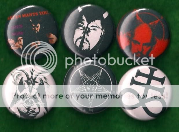 Anton lavey Pins Buttons Badges Church of Satan Satanic