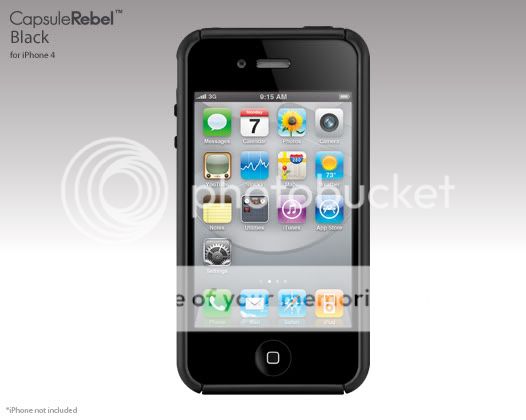 Switcheasy CapsuleRebel Black Case For iPhone 4