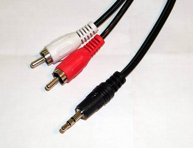 1Feet Rhodium 3.5mm to 3.5mm male stereo audio cable silver plated wire aux